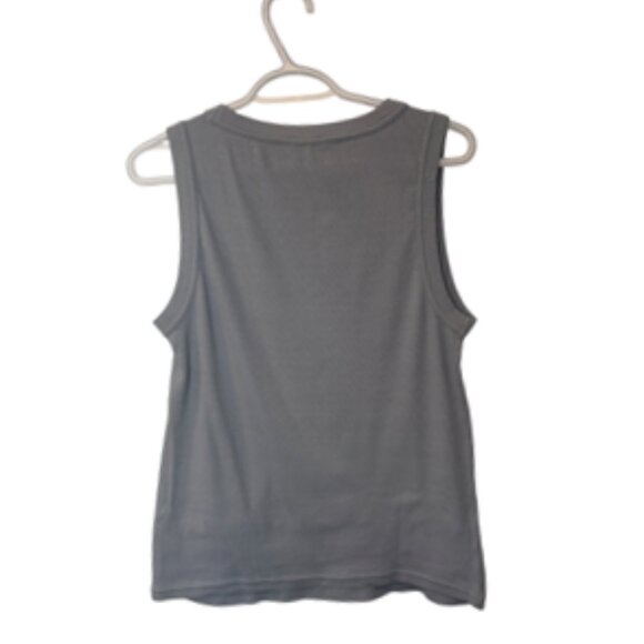 Tahari grey ribbed crew neck tank top size 2XL - Picture 4 of 4